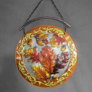 Oversized Fall Glass Window Deco